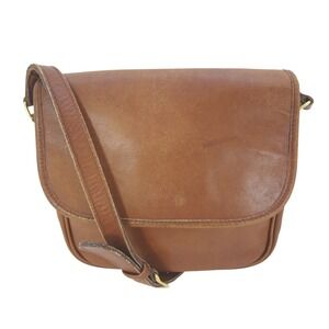 Coach Vintage British Tan Leather Crossbody Saddle Bag 9061 Made in USA